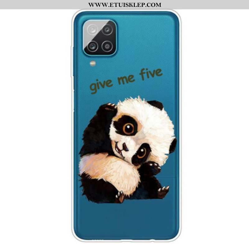 Etui do Samsung Galaxy M12 / A12 Bezszwowa Panda Daje Mi Pięć